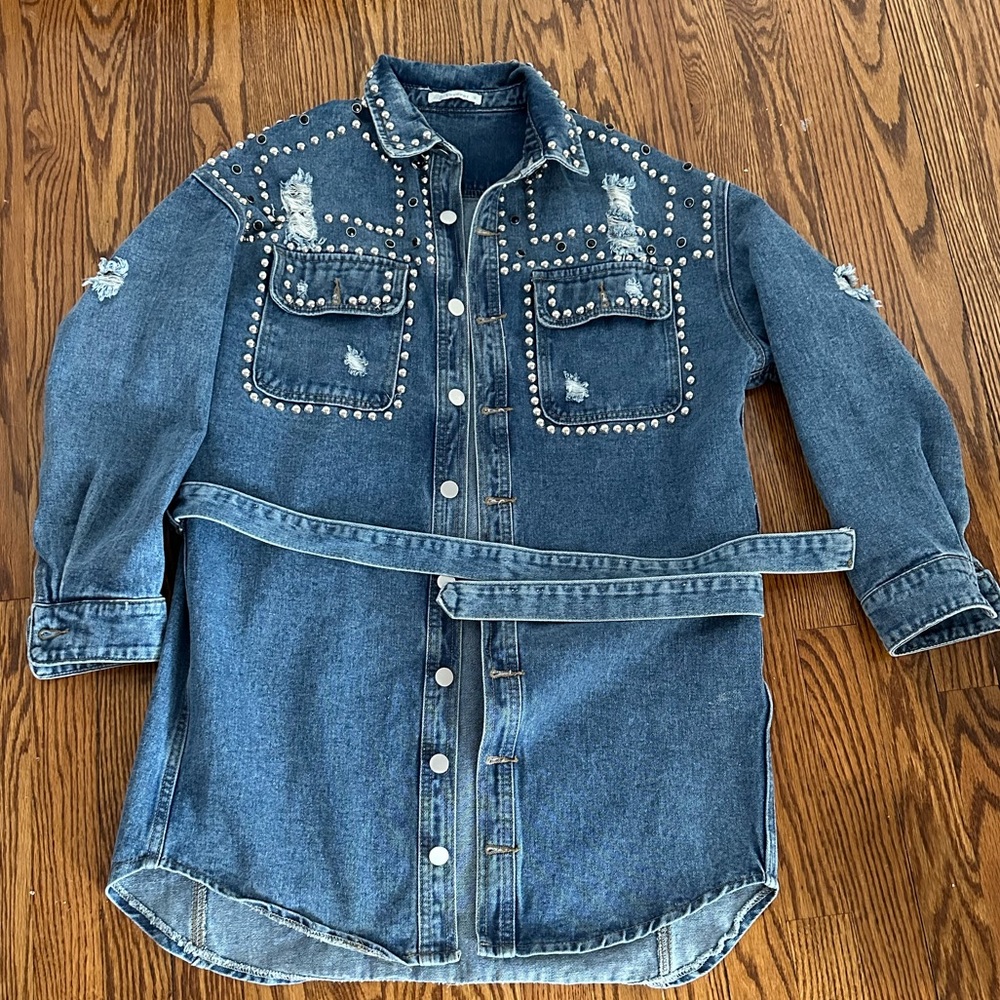 Beaded Denim